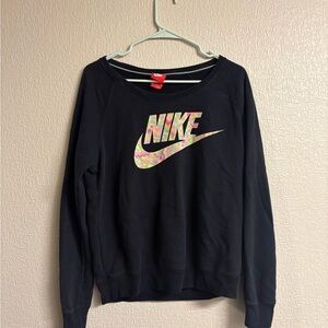 Nike Black Sweatshirt with Colorful Logo